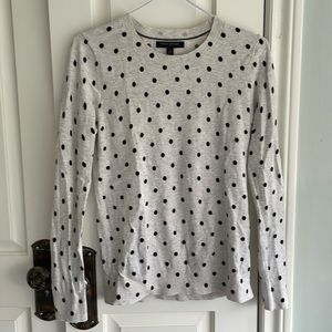 Grey and black Banana Republic light weight knit sweater / top